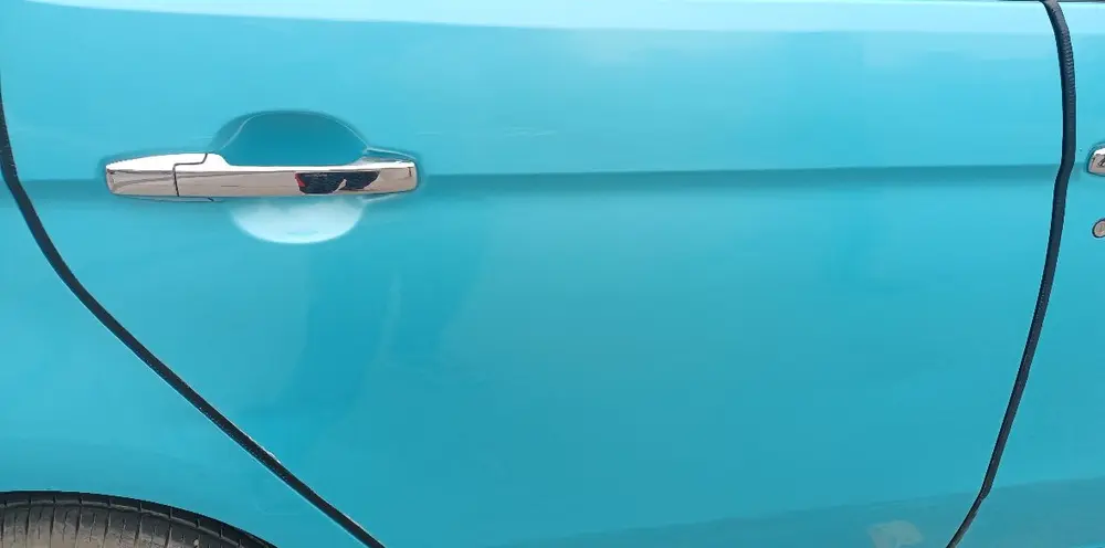 Crease on a car door