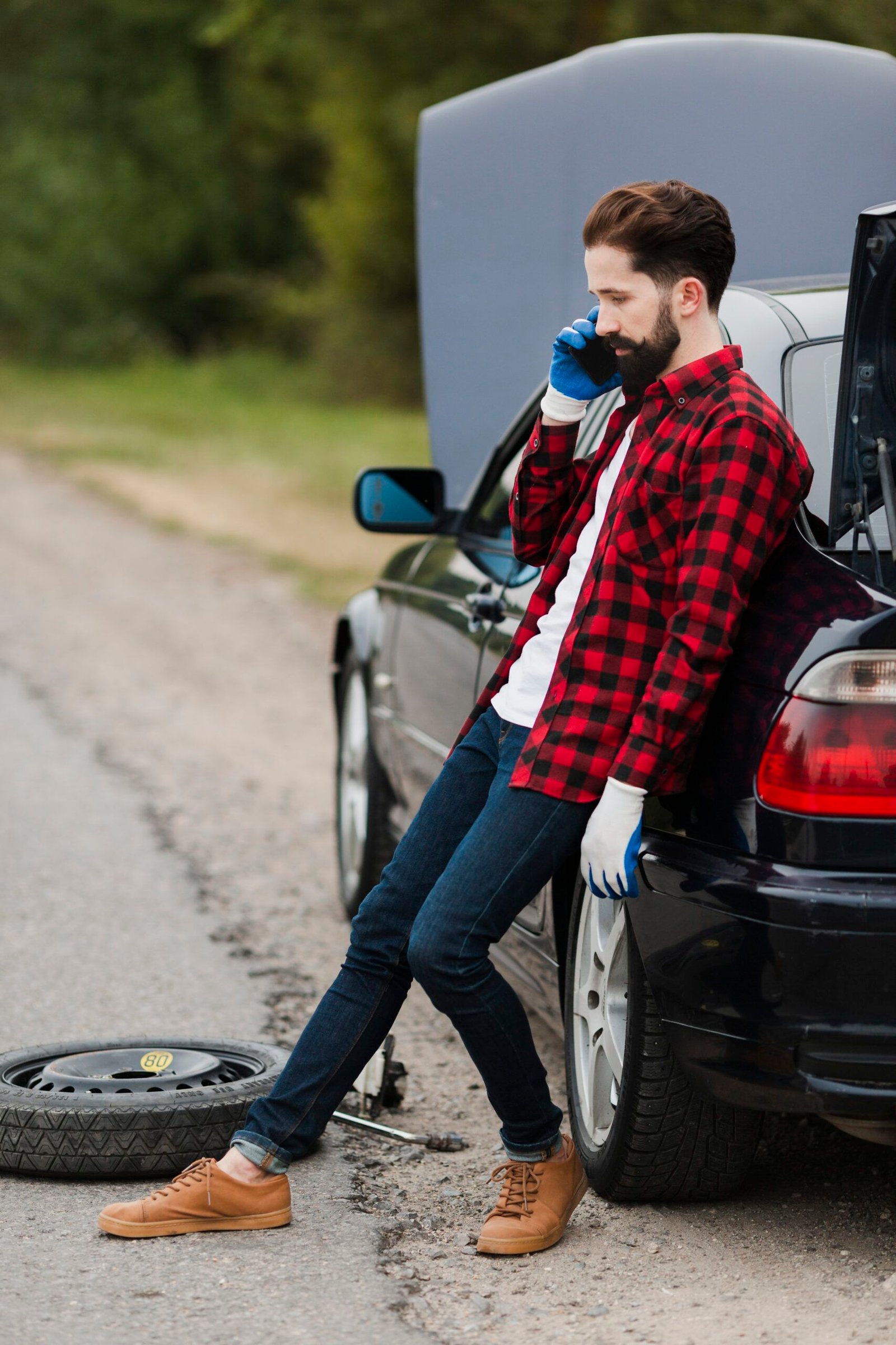  Man is waiting Auto Towing Service